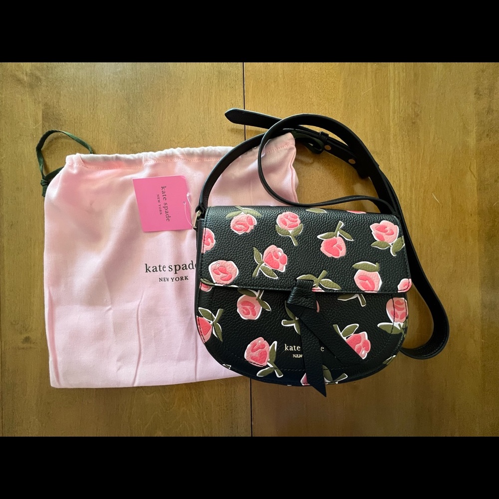 NWT Kate Spade Knott in Ditsy Rose Embossed Leather